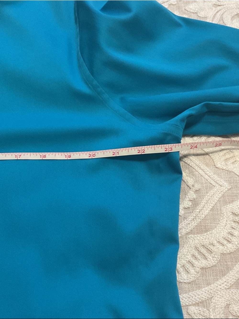Chico's Vibrant Teal Button-Front Blouse - Picture 5 of 11